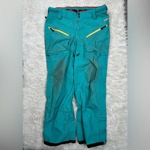 Oakley Men’s GoreTex Ski Pants Size XL Teal / Green / Blue Loose Fit